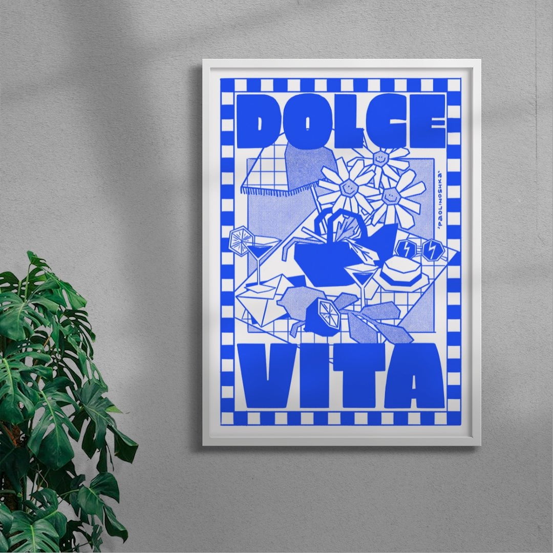 Dolce Vita contemporary wall art print by Paolinoshka - sold by DROOL