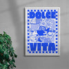 Dolce Vita contemporary wall art print by Paolinoshka - sold by DROOL