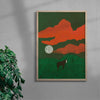 Emerald Midnight contemporary wall art print by Lily Kong - sold by DROOL