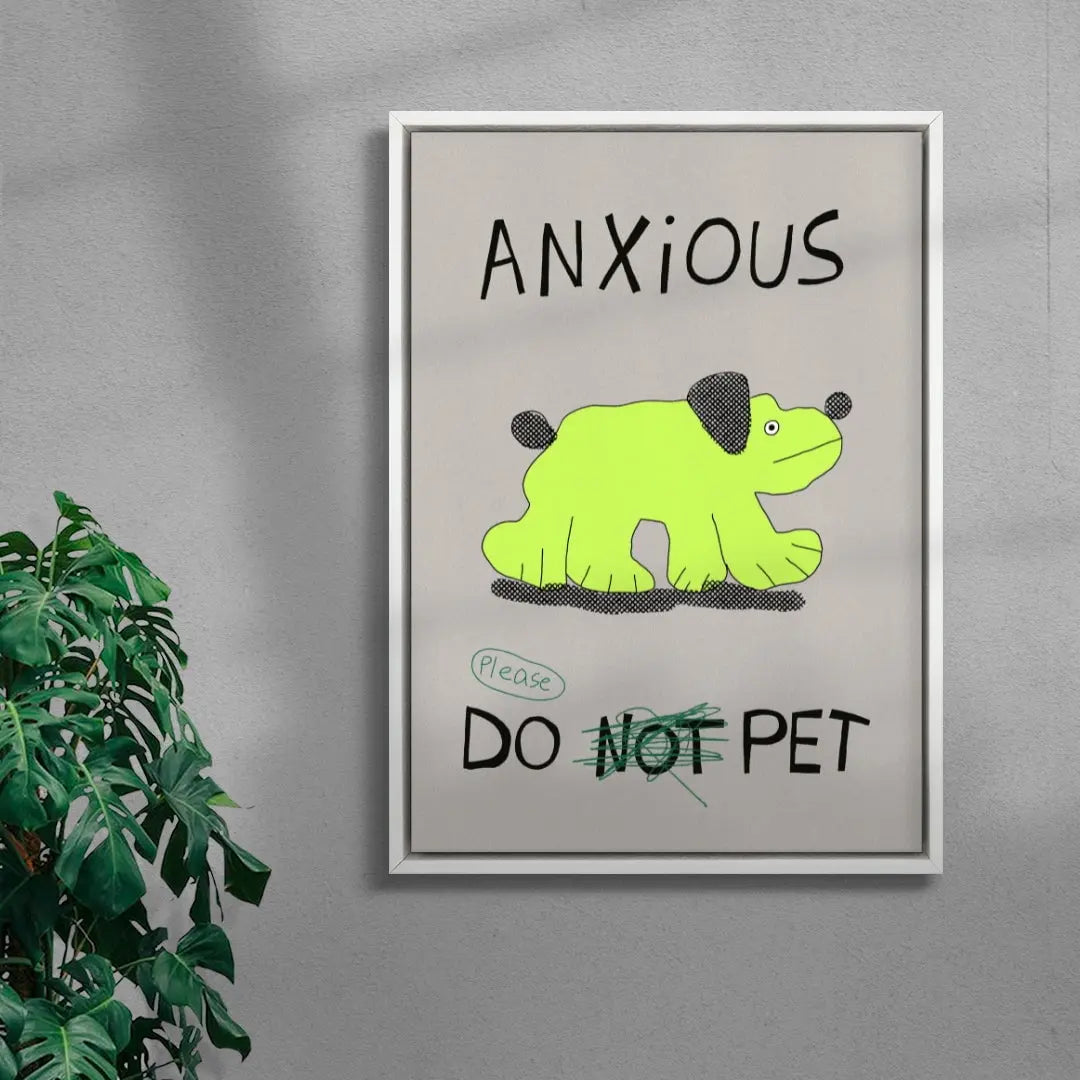 Anxious Dog contemporary wall art print by Bianca Beneduci Assad - sold by DROOL