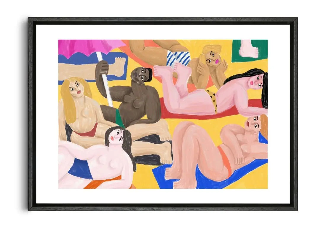 La plage contemporary wall art print by Cépé - sold by DROOL