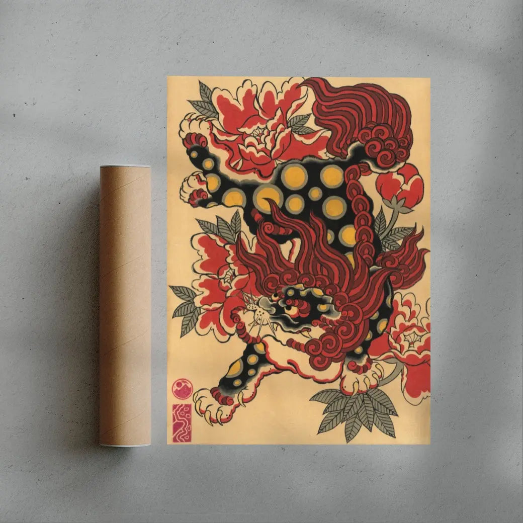 Karajishi & Peonies
