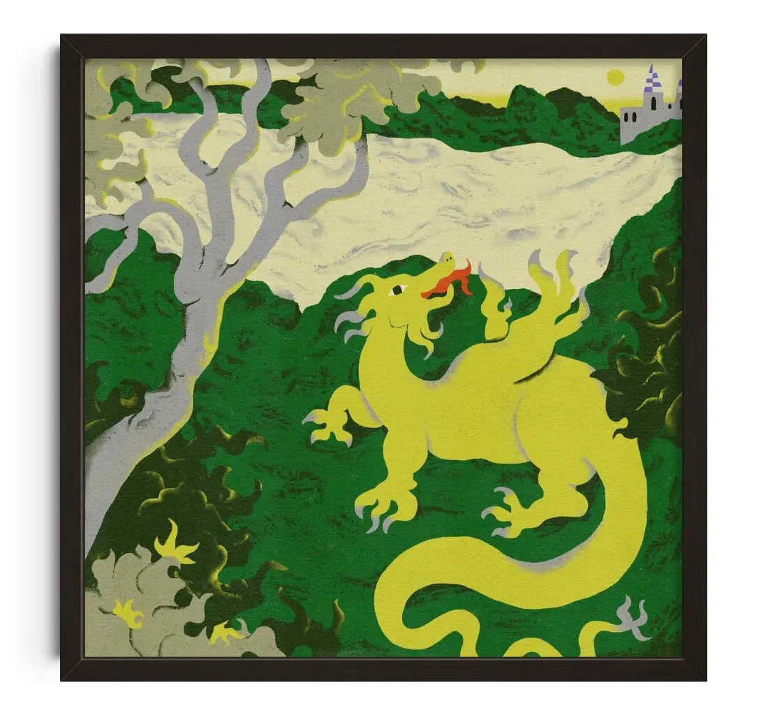 Dragon contemporary art print by Zsófia Győrfi - sold by DROOL