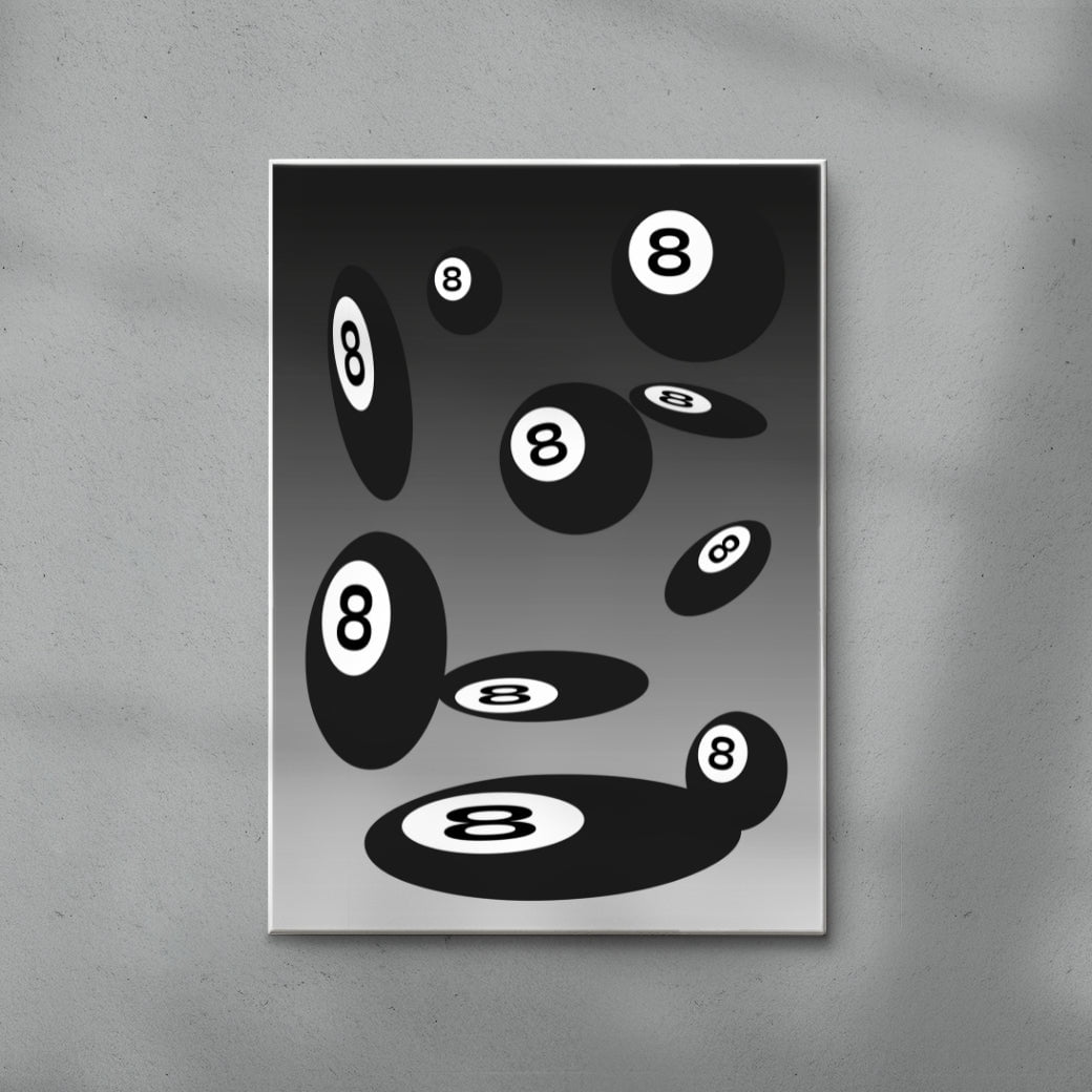 Magic 8 contemporary wall art print by Adam Foster - sold by DROOL