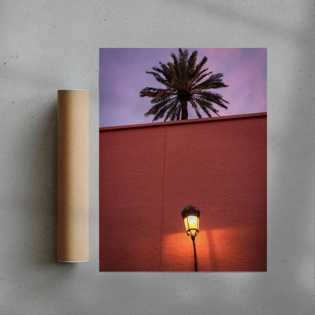 Night Palm contemporary wall art print by Christian Lathom-Sharp - sold by DROOL