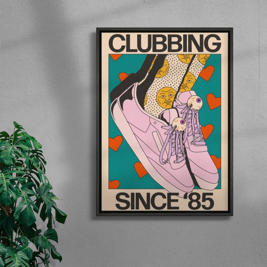 Clubbing Since '85 contemporary wall art print by Azaazelus - sold by DROOL