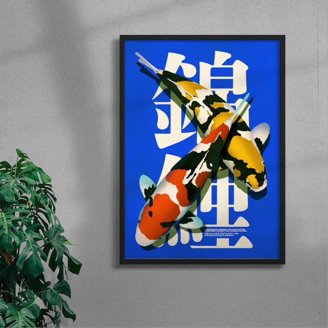 Nishikigoi 4 contemporary wall art print by Othman Zougam - sold by DROOL