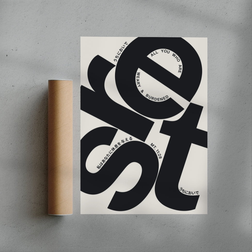 REST contemporary wall art print by Xtian Miller - sold by DROOL