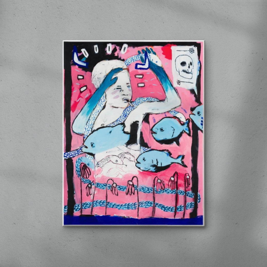 Thunderwater contemporary wall art print by Billy Bagilhole - sold by DROOL