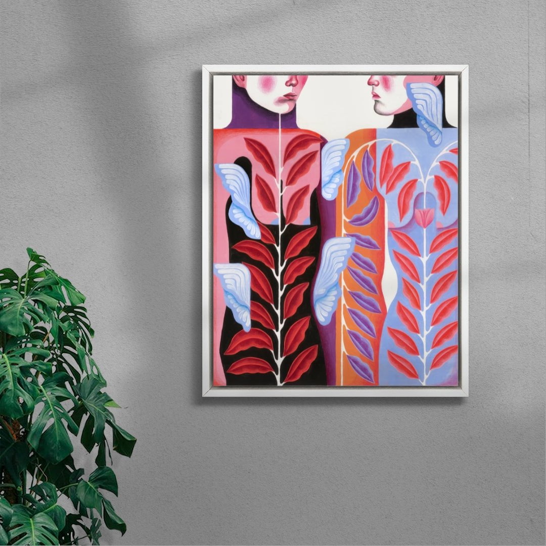Sisters contemporary wall art print by Carla Petelski - sold by DROOL