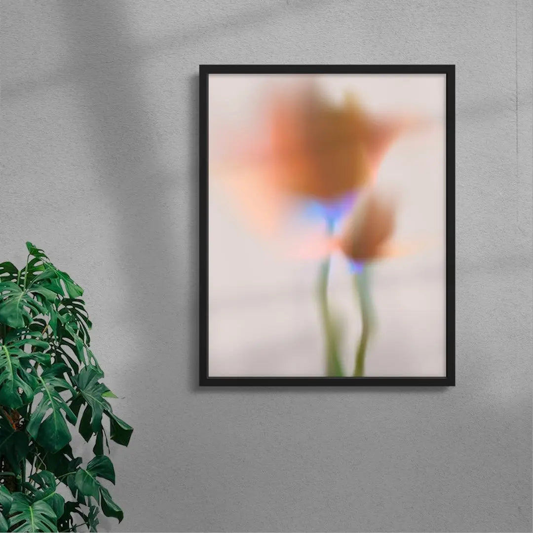 Orange Flower contemporary wall art print by Federico Sánchez - sold by DROOL