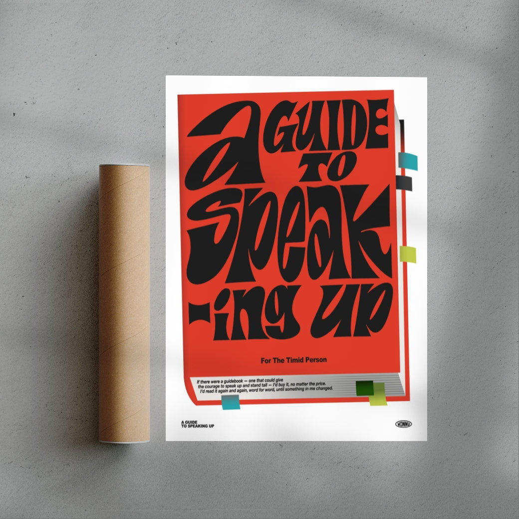 A Guide to speaking up contemporary wall art print by Wonnu - sold by DROOL