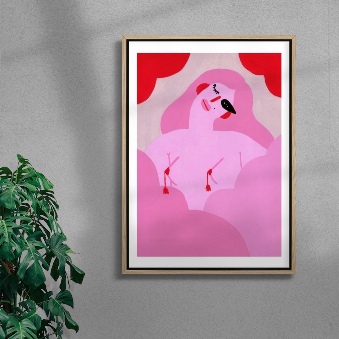 Flirty contemporary wall art print by Kissi Ussuki - sold by DROOL