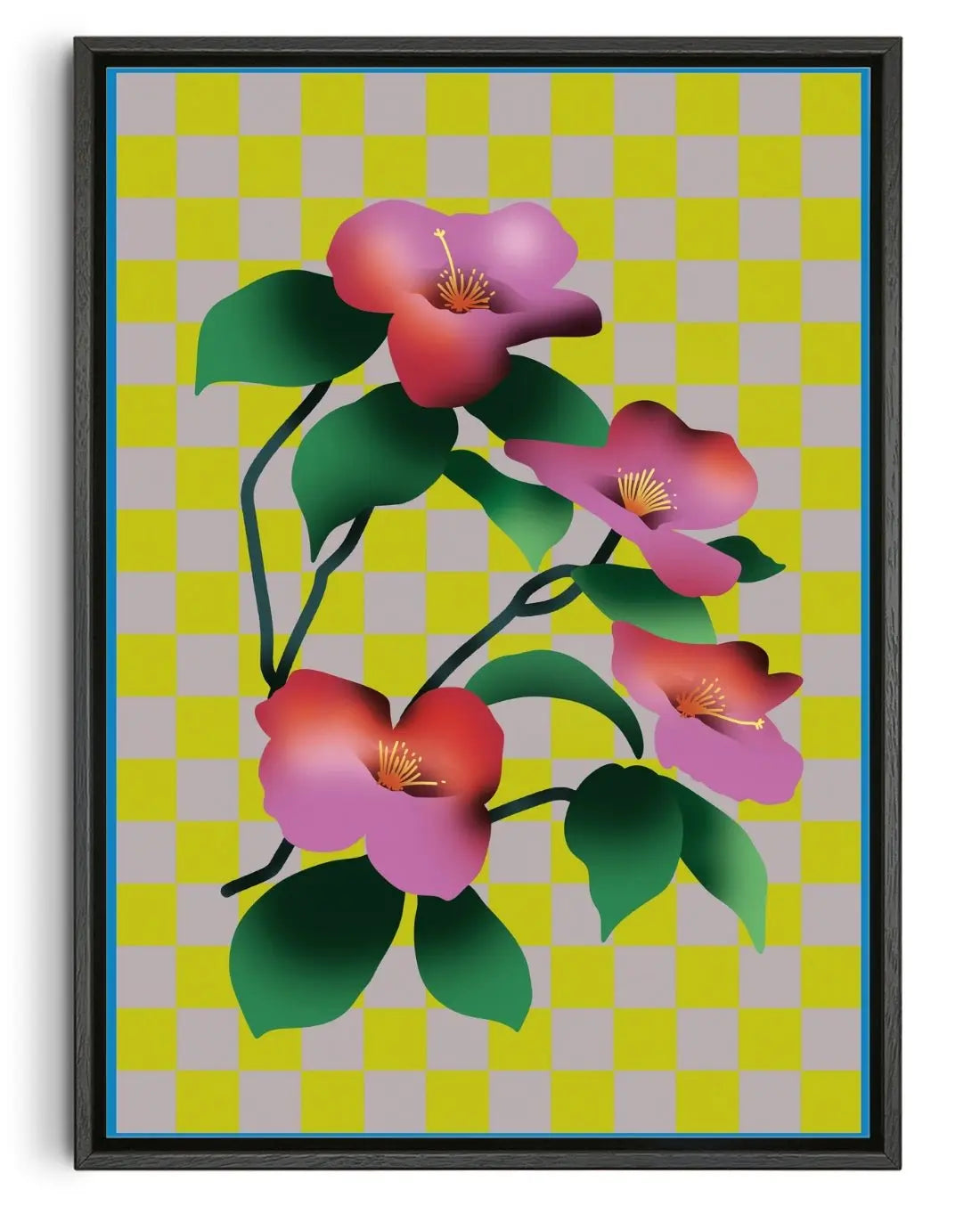 Japanese Flowers (3) contemporary canvas art print by Will Da Costa - sold by DROOL