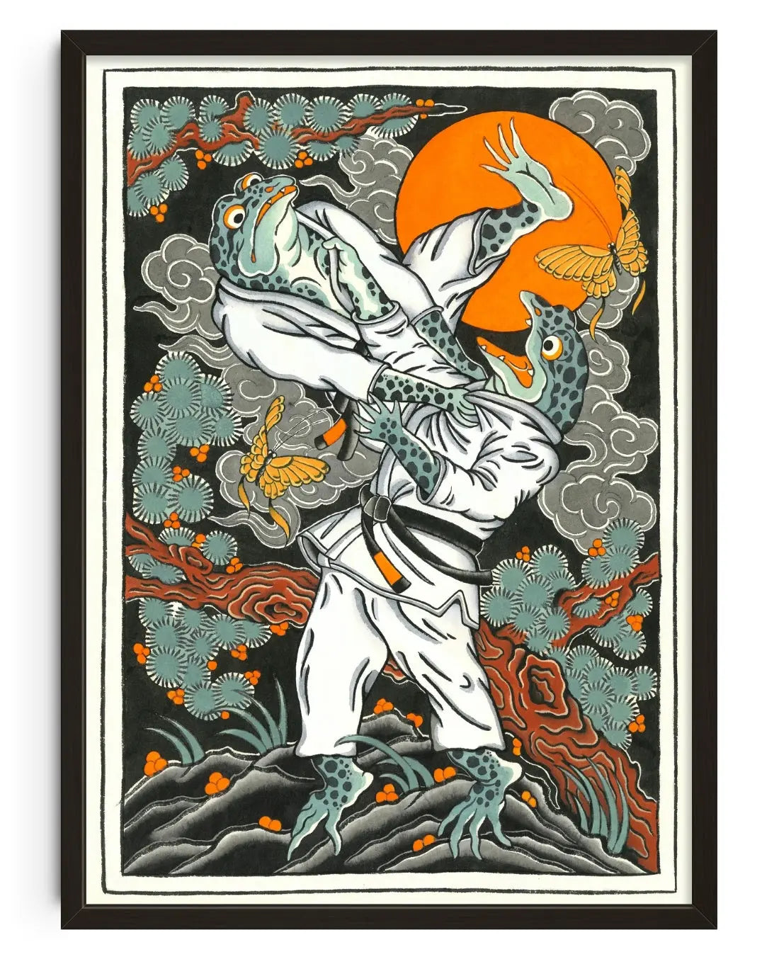 Flying armbar contemporary art print by Lorenzo Rossi - sold by DROOL