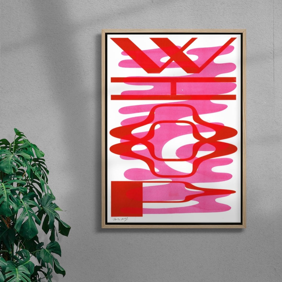 WHOOP contemporary wall art print by Bollo - sold by DROOL