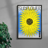 Sunflower contemporary wall art print by John Schulisch - sold by DROOL