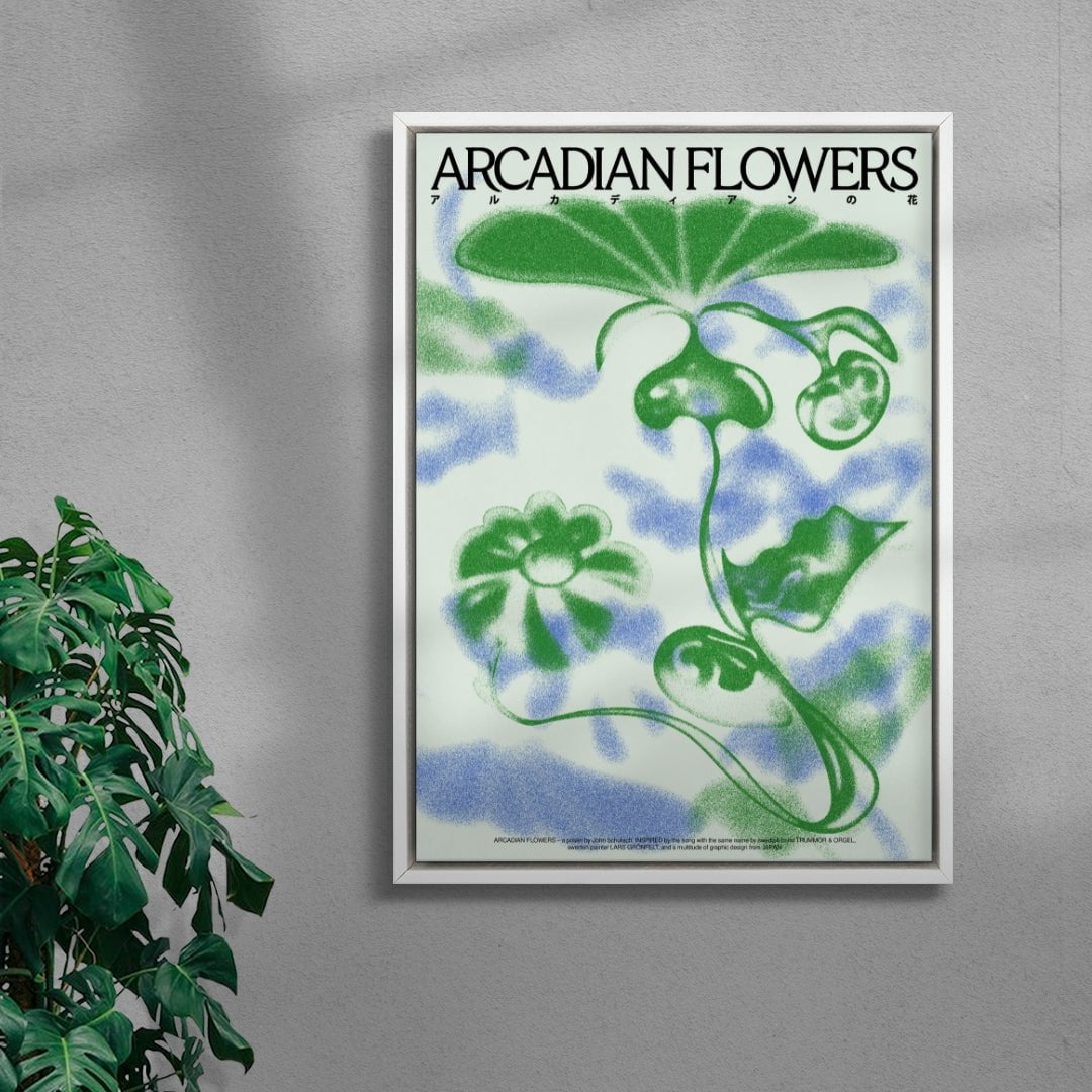Arcadian Flowers contemporary wall art print by John Schulisch - sold by DROOL