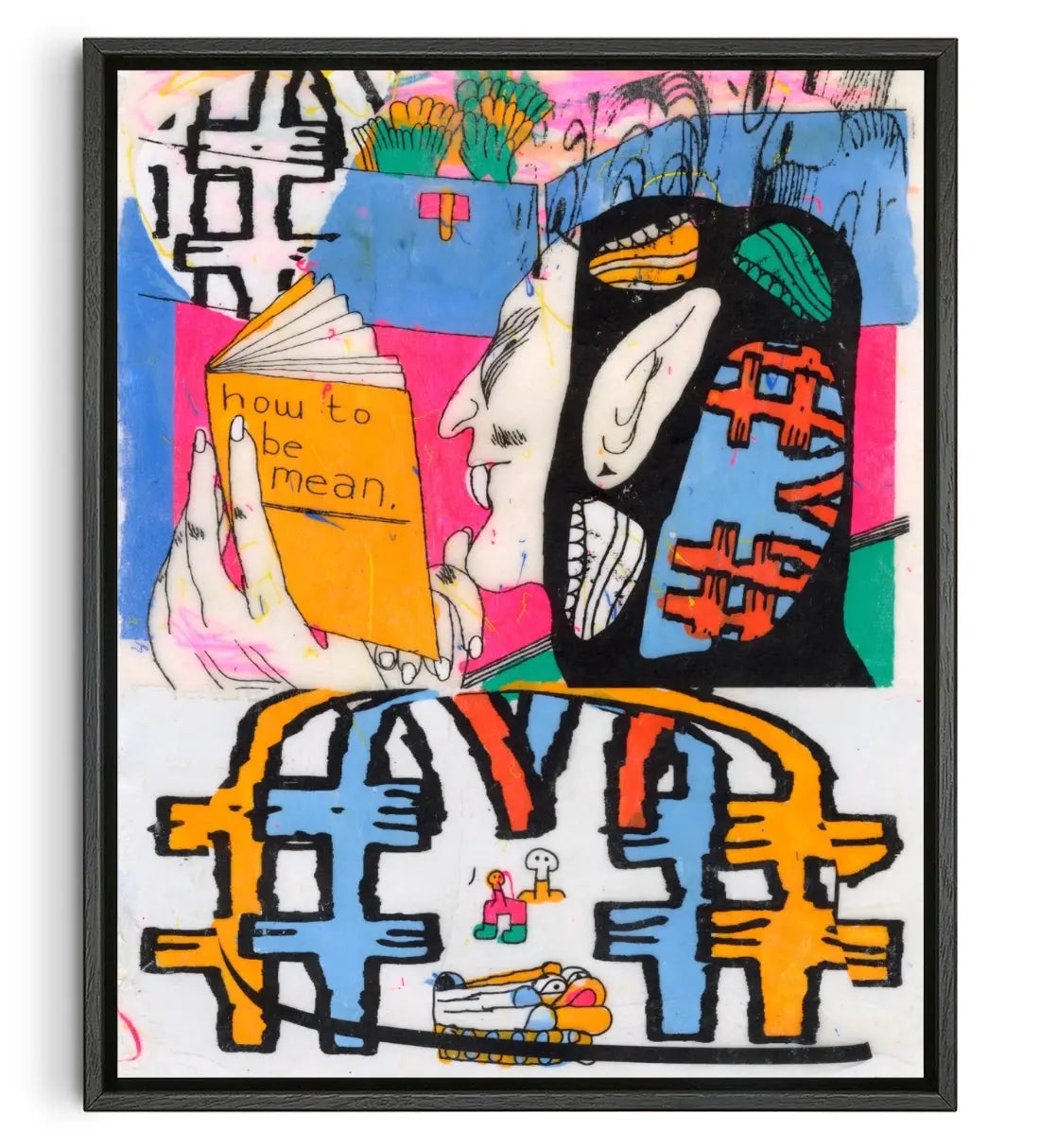 How To Be Mean contemporary canvas print by Patrick Kyle - sold by DROOL