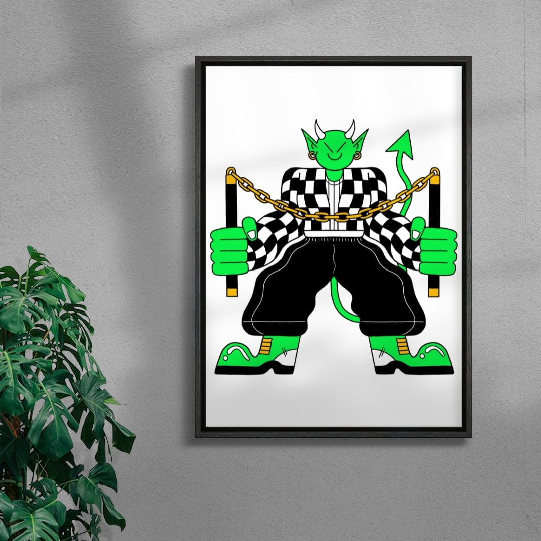 Face Your Demons contemporary wall art print by Jamie Muck - sold by DROOL