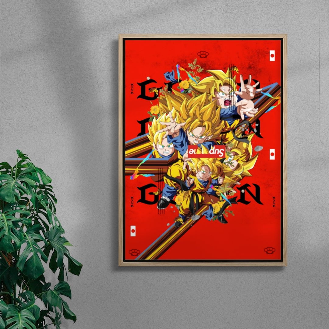 GOTEN TAG contemporary wall art print by DINES© - sold by DROOL