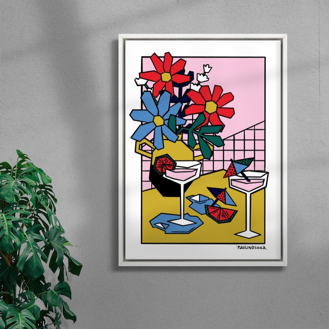 Apero contemporary wall art print by Paolinoshka - sold by DROOL