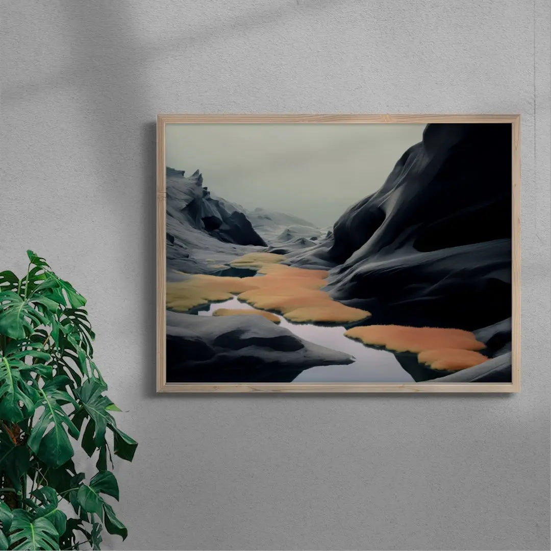 Velvet Wetlands contemporary wall art print by Lela Amparo - sold by DROOL