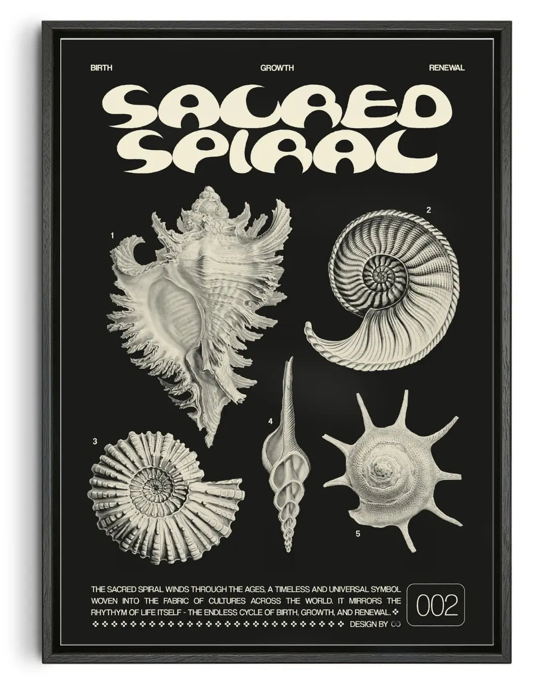 Sacred Spiral contemporary wall art print by Coveposter - sold by DROOL