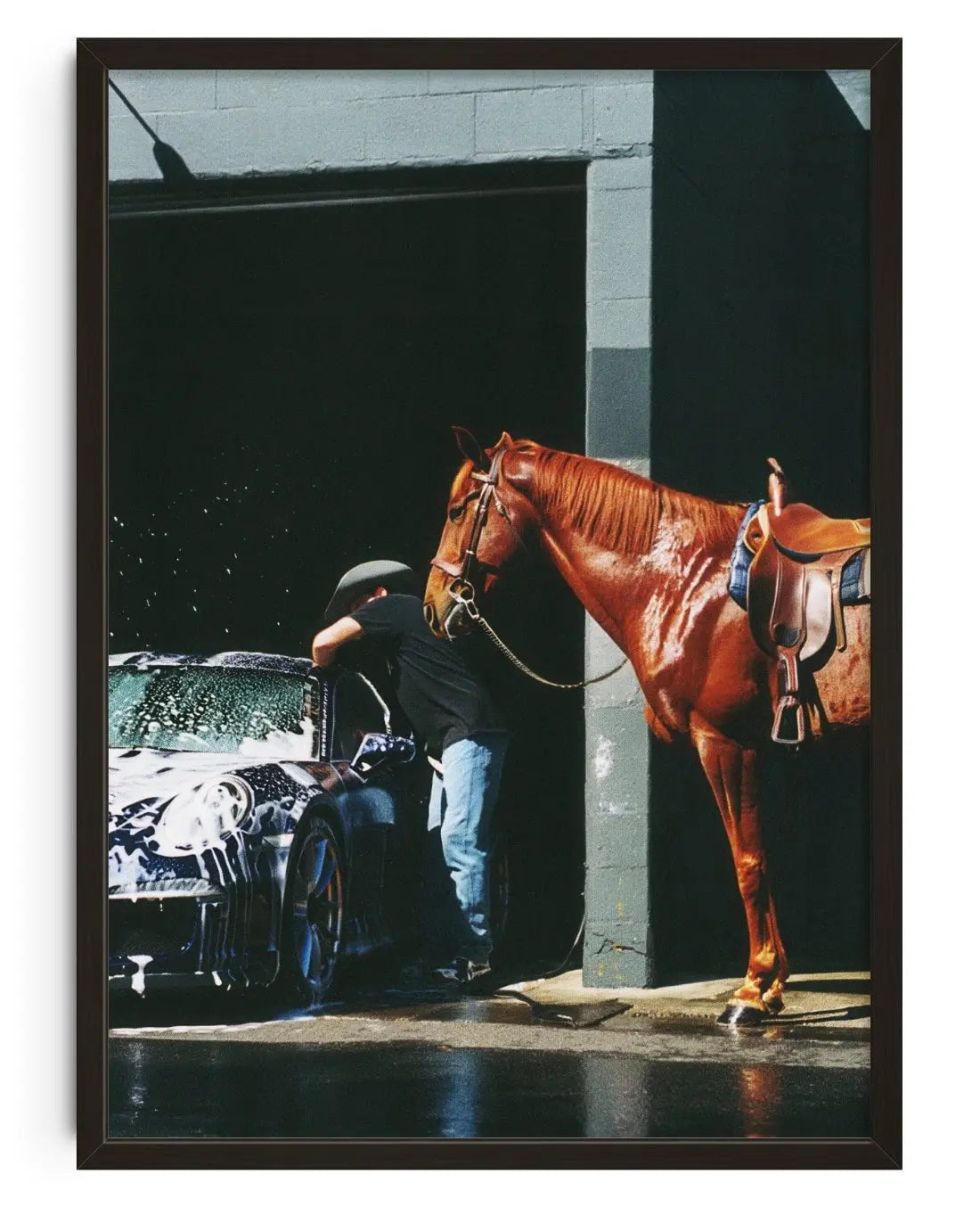 HORSEWASHING contemporary wall art print by Ces XC - sold by DROOL