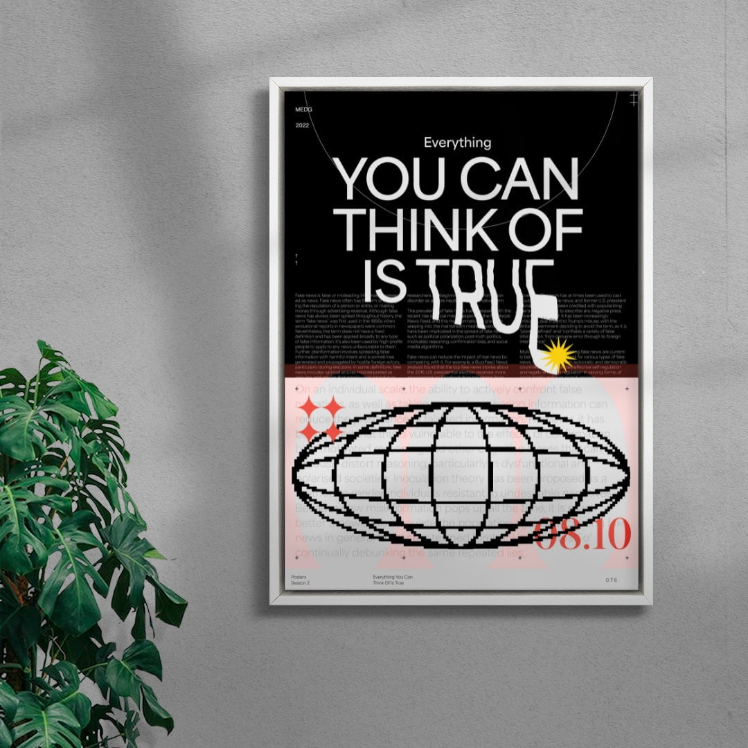 Everything Is True contemporary wall art print by MEDG - sold by DROOL