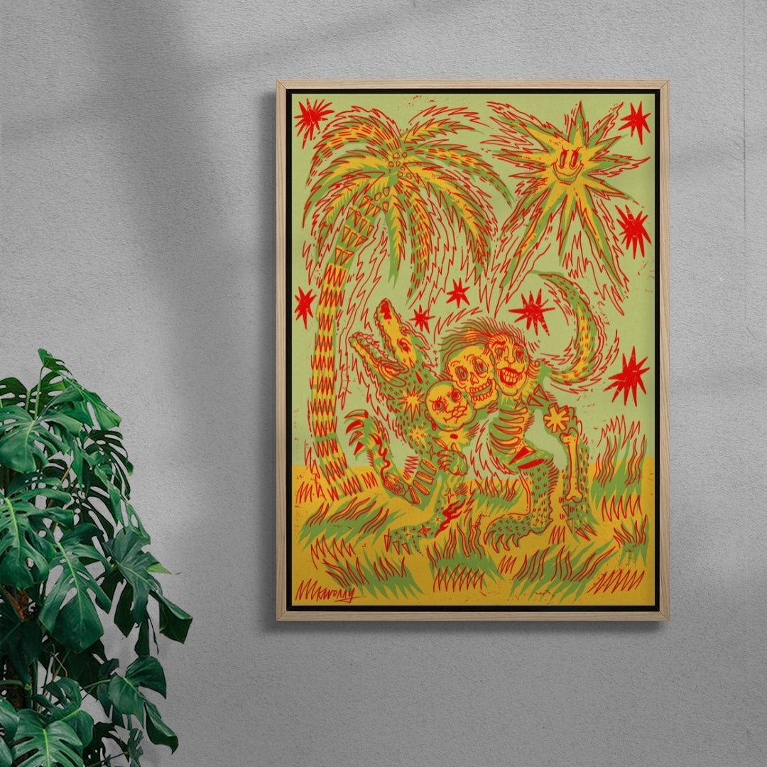 Blazing Hot contemporary wall art print by Kwonny - sold by DROOL