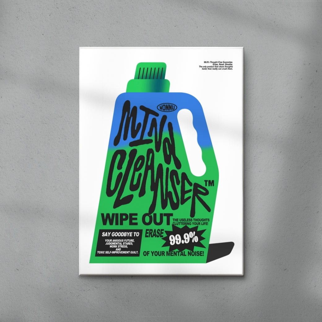Mind Cleanser contemporary wall art print by Wonnu - sold by DROOL