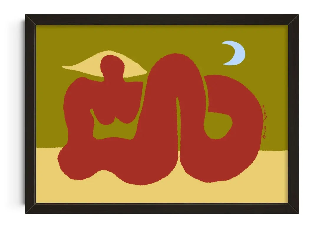 Relaxing Is Who You Are contemporary art print by Aley Wild - sold by DROOL