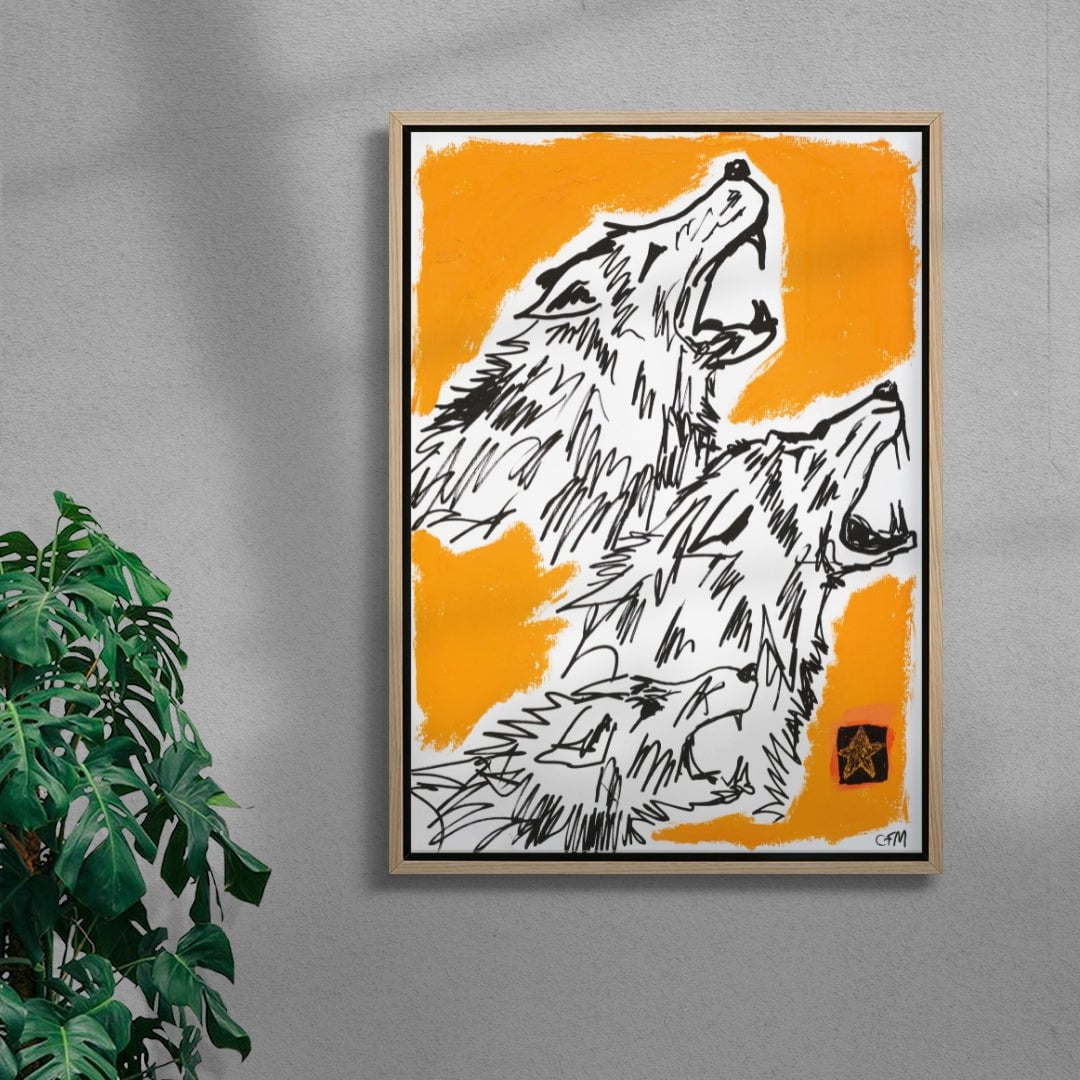 The Pack contemporary wall art print by Caitlin Flood-Molyneux - sold by DROOL