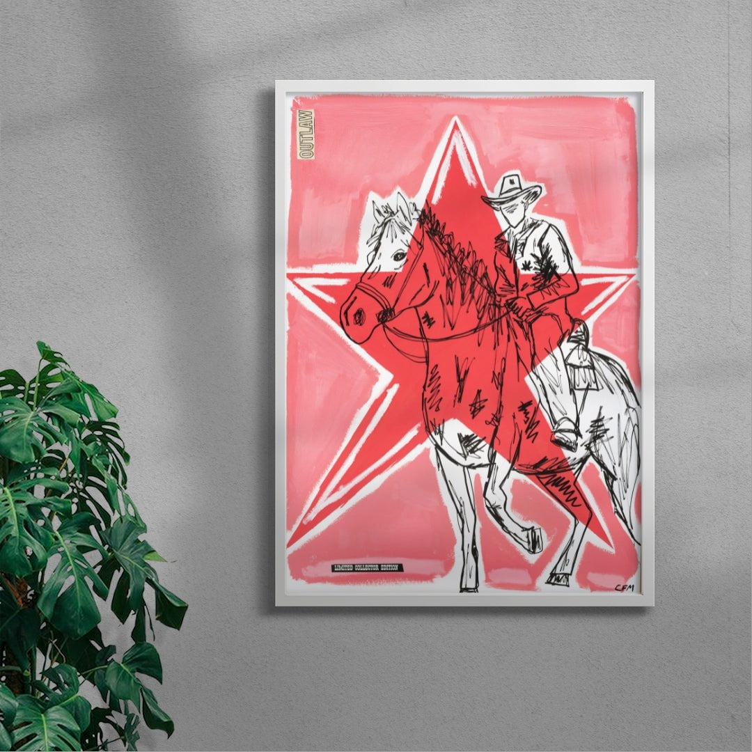 Outlaw contemporary wall art print by Caitlin Flood-Molyneux - sold by DROOL