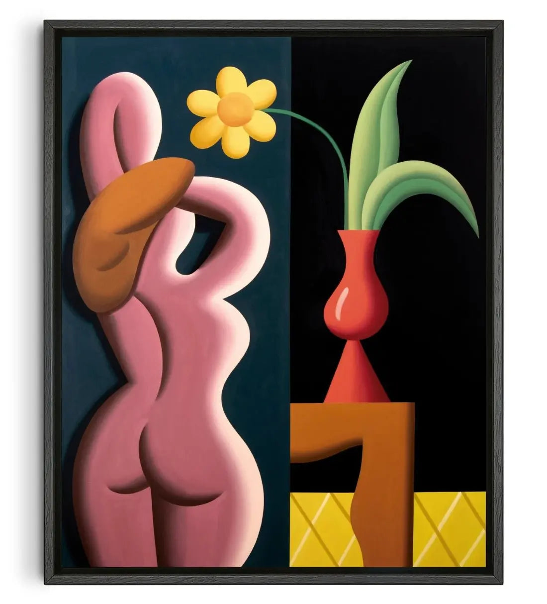Nude And A Vase contemporary wall art print by Juan de la Rica - sold by DROOL