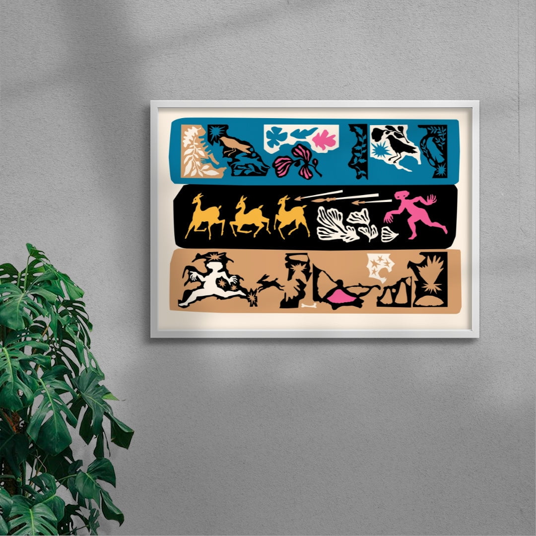 Hunting Gods contemporary wall art print by Nick Liefhebber - sold by DROOL