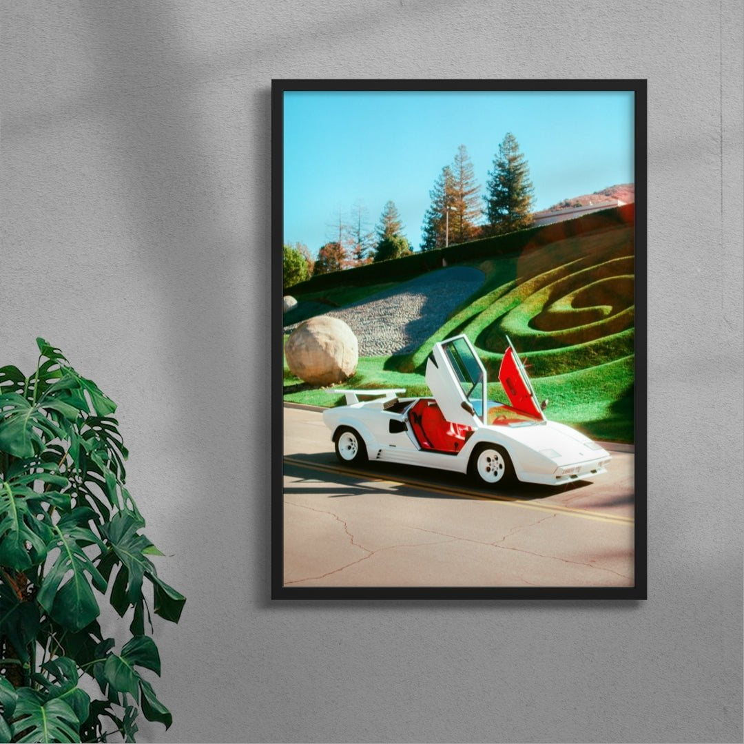 Classic Lamborghini Countach contemporary wall art print by Chazzydawg - sold by DROOL