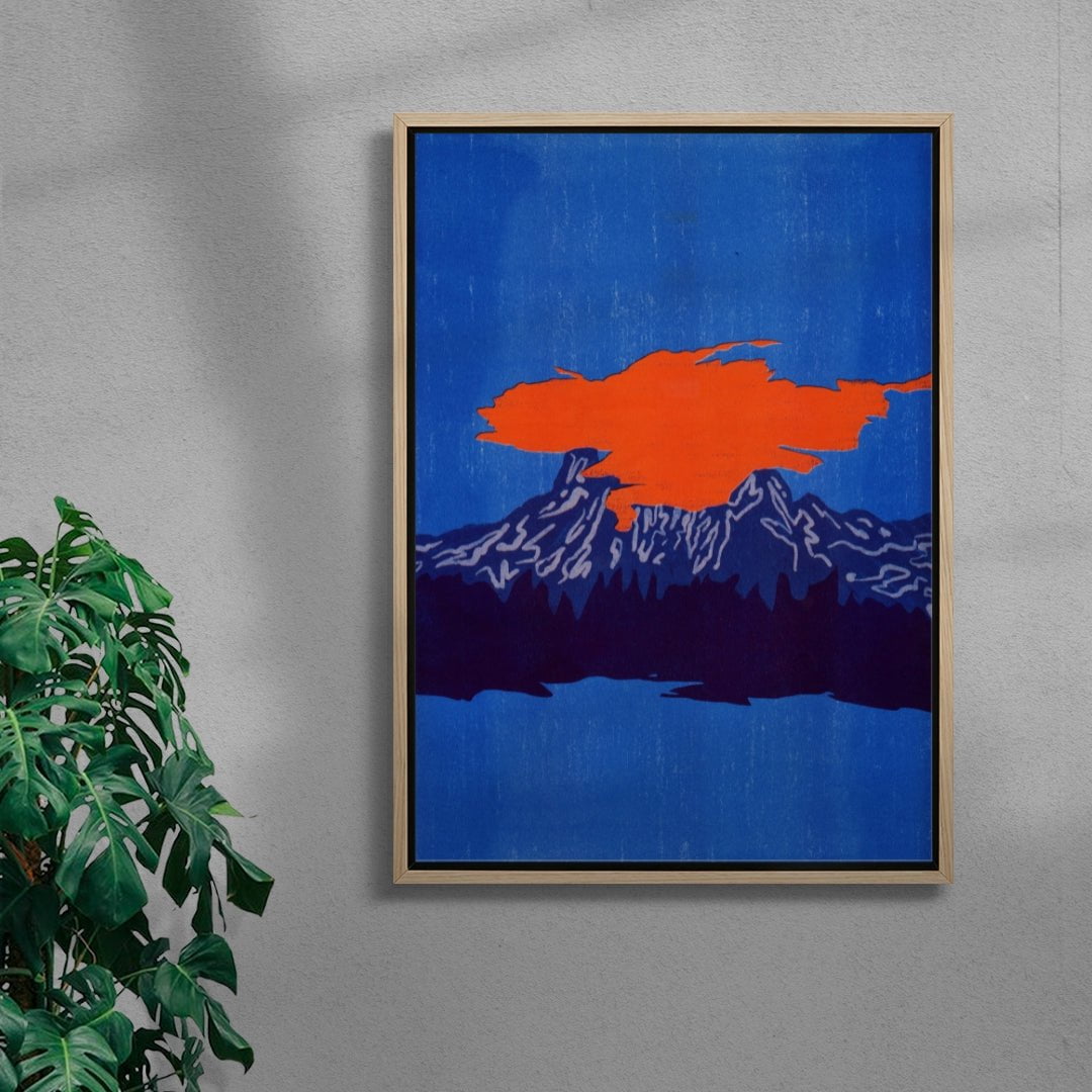 Volcano contemporary wall art print by Lily Kong - sold by DROOL