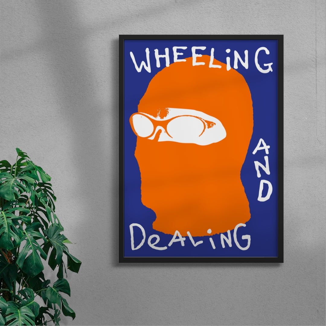 WHEELIN contemporary wall art print by Max Blackmore - sold by DROOL