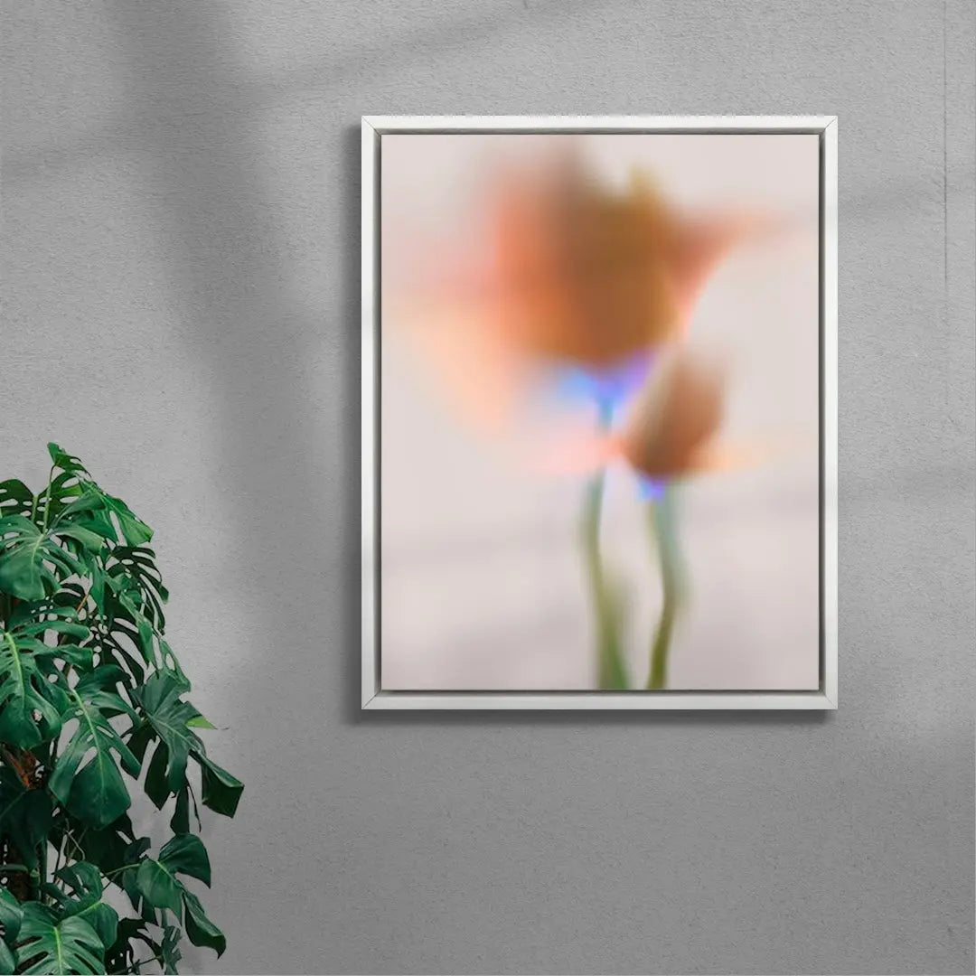 Orange Flower contemporary wall art print by Federico Sánchez - sold by DROOL
