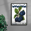 Blue Plum contemporary wall art print by George Kempster - sold by DROOL