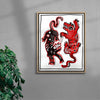 Tiger Mums contemporary wall art print by Kwonny - sold by DROOL