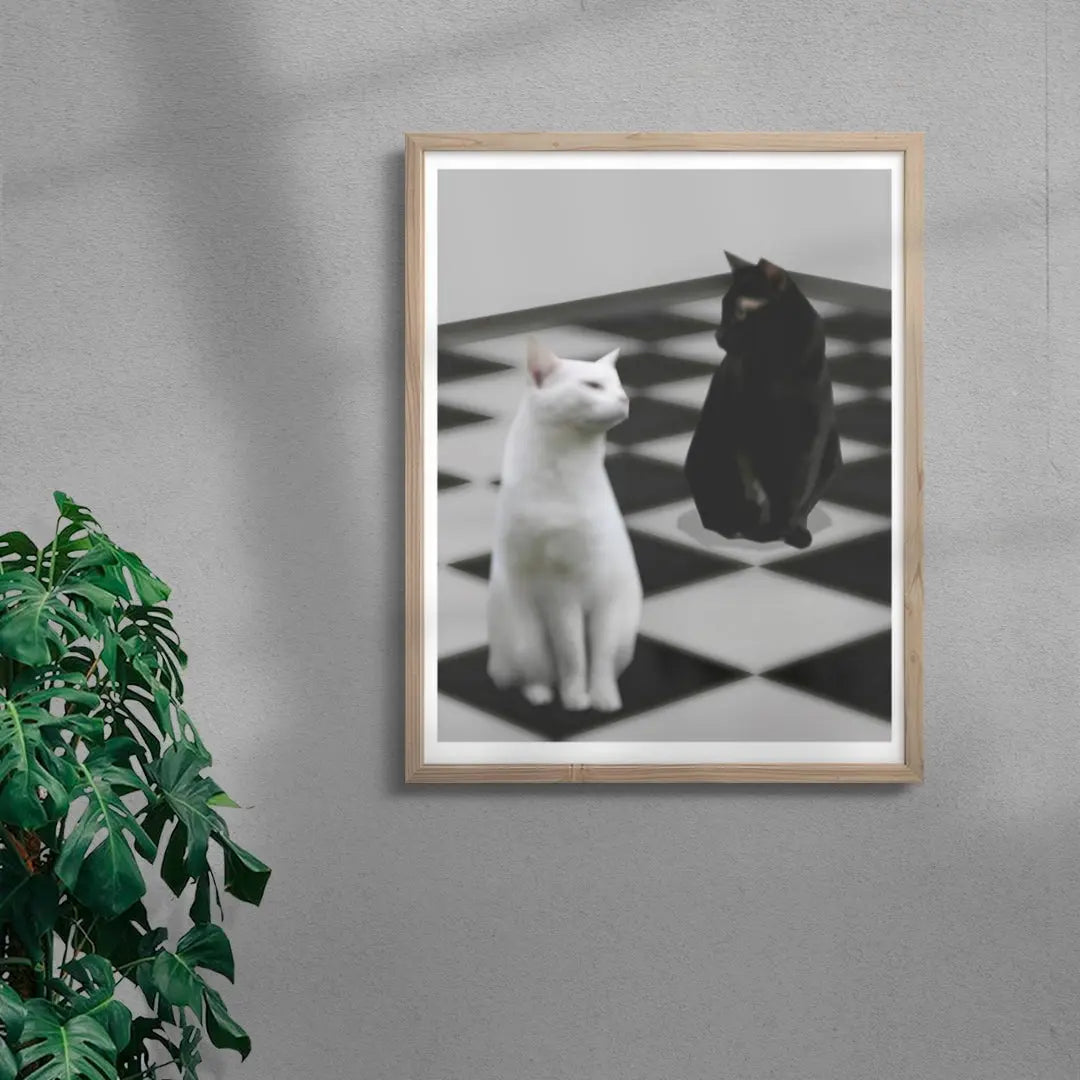 Chesshire contemporary wall art print by Jimmy Tran - sold by DROOL