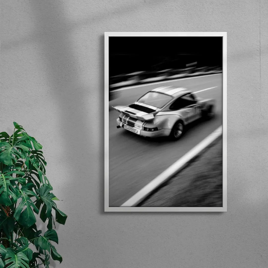 Vintage Porsche contemporary wall art print by Korbinian Grad - sold by DROOL