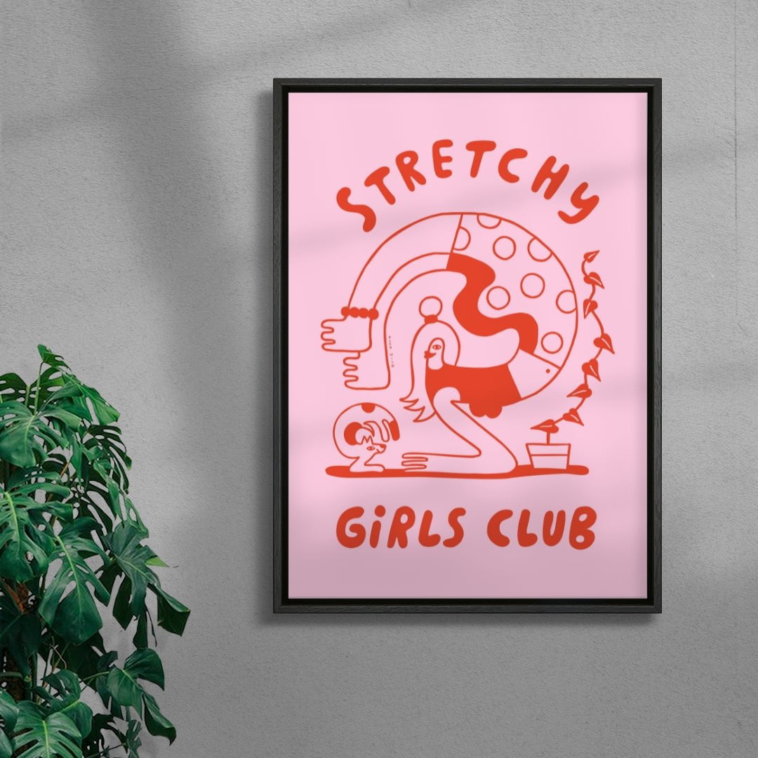 Stretchy Girls Club contemporary wall art print by Aley Wild - sold by DROOL
