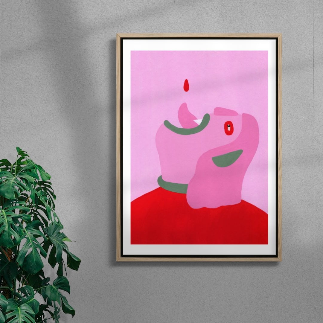 Vampire contemporary wall art print by Kissi Ussuki - sold by DROOL