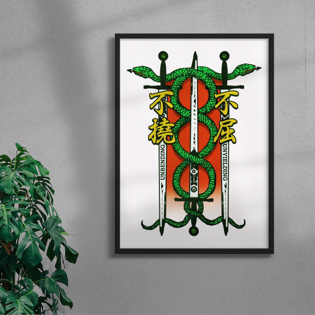 Unbending and Unyielding contemporary wall art print by Othman Zougam - sold by DROOL