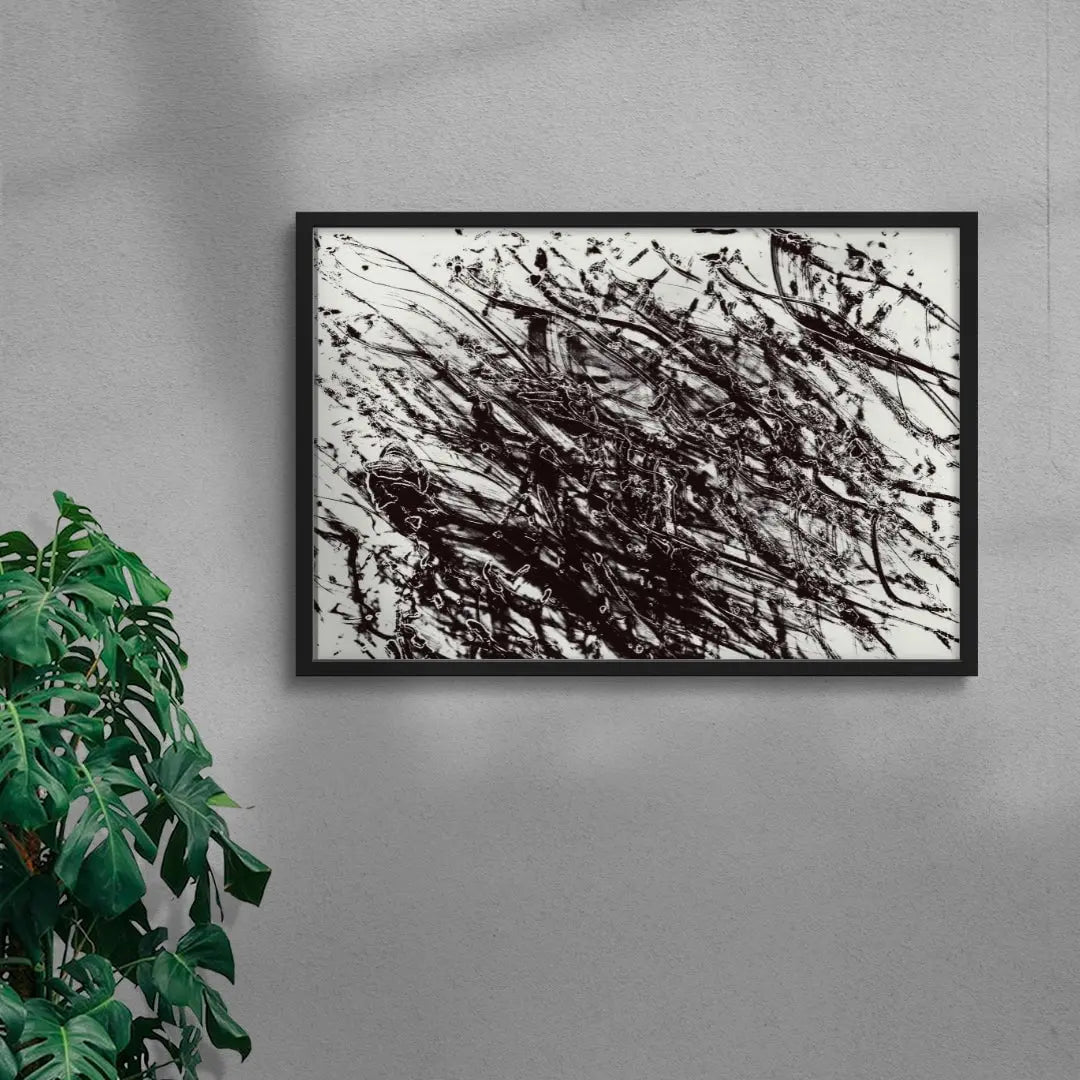 Ink Cascade contemporary wall art print by Omar Belattar - sold by DROOL