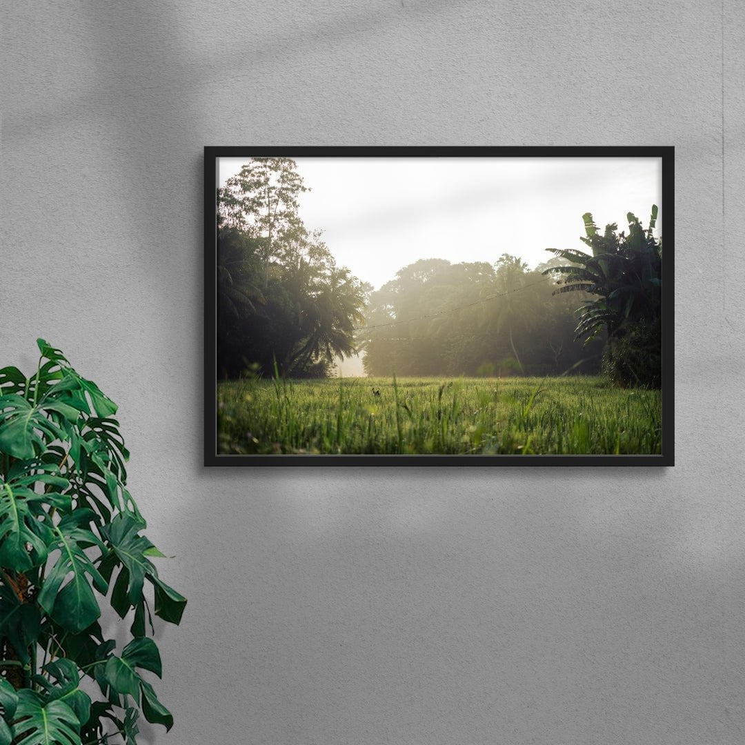 12x18" (30x45cm) Morning in countryside contemporary wall art print by la_malinde - sold by DROOL